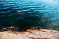 High angle view of water hitting rock cliff Royalty Free Stock Photo