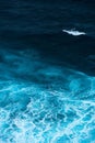 High angle view of the waves of the Indian ocean under sunlight in Indonesia