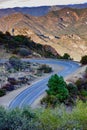 View of famous road Mulholland highway in southern California, USA. Royalty Free Stock Photo