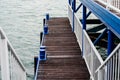 High angle view of wooden pier over sea Royalty Free Stock Photo