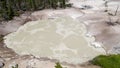 Wide view of sulphur caldron in yellowstone