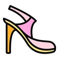 High ankle sandals icon color outline vector