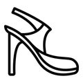 High ankle sandals icon, outline style