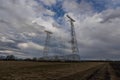 high antenna and clouds on the sky