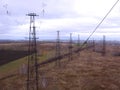 High antenna radio power plant communication with wires top view