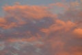 Colorful sky with clouds at dusk