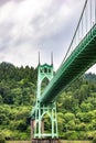 Famous popular truss gothic bridge across the Willamette River in Portland Oregon Royalty Free Stock Photo