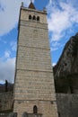 Bell tower of Gemona del Friuli a small town in Northern Italy Royalty Free Stock Photo