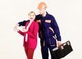 High bills concept. Repairer get salary for work. Royalty Free Stock Photo