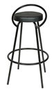 High black bar stool isolated on white background.