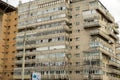 High block with many apartments with families built during communism in Romania