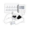 High blood pressure abstract concept vector illustration.