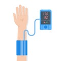 High blood pressure concept. Tonometr