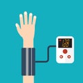 High blood pressure concept. Vector illustration Royalty Free Stock Photo