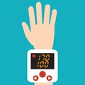 High blood pressure concept. Vector illustration Royalty Free Stock Photo