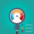 High blood pressure concept. Vector illustration Royalty Free Stock Photo