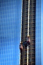 High, blue, made from glass building