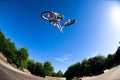 High BMX jump Royalty Free Stock Photo