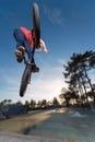 High BMX jump Royalty Free Stock Photo