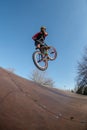 High BMX jump Royalty Free Stock Photo
