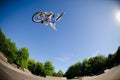 High BMX jump Royalty Free Stock Photo