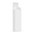 Tall Packaging Box With Opened Lid, Side View Royalty Free Stock Photo