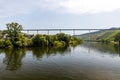 High bridge over river Moselle Royalty Free Stock Photo