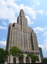 High building with clock tower Royalty Free Stock Photo