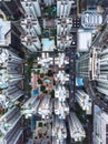 High buildings from above in Hong Kong Royalty Free Stock Photo