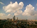 High buildings and great clouds in Istanbul city