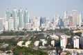 high buildings panorama downtown of Bangkok City Thailand