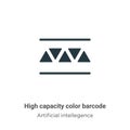 High capacity color barcode vector icon on white background. Flat vector high capacity color barcode icon symbol sign from modern