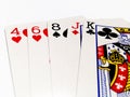 High Card in Poker Game with White Background