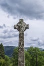 High Celtic Cross with Scottish view