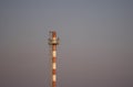 High chimney of the heating plant in warsaw Royalty Free Stock Photo