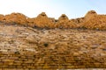 The high city walls of the historical town of Jaisalmer, Rajasthan, India Royalty Free Stock Photo