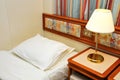 High class single bed room Royalty Free Stock Photo