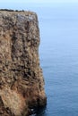 High cliff of Cabo de Sao Vicente, Portugal Royalty Free Stock Photo