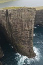 High cliff in Faroe Islands Royalty Free Stock Photo