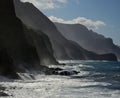 Rough sea and high cliffs, Agaete, Gran Canaria Royalty Free Stock Photo