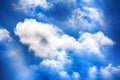 High cloud, altocumulus clouds Royalty Free Stock Photo