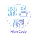 High code blue gradient concept icon Royalty Free Stock Photo