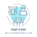 High code soft blue concept icon Royalty Free Stock Photo