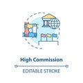 High commission concept icon