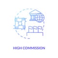 High commission concept icon