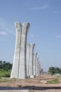 High concrete piers for building a sky railway