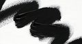 High Contrast Black Paint Strokes on White Royalty Free Stock Photo