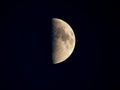 High contrast First quarter moon Royalty Free Stock Photo