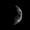 High contrast First quarter moon Royalty Free Stock Photo