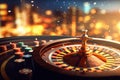 high contrast image of casino roulette in motion Royalty Free Stock Photo